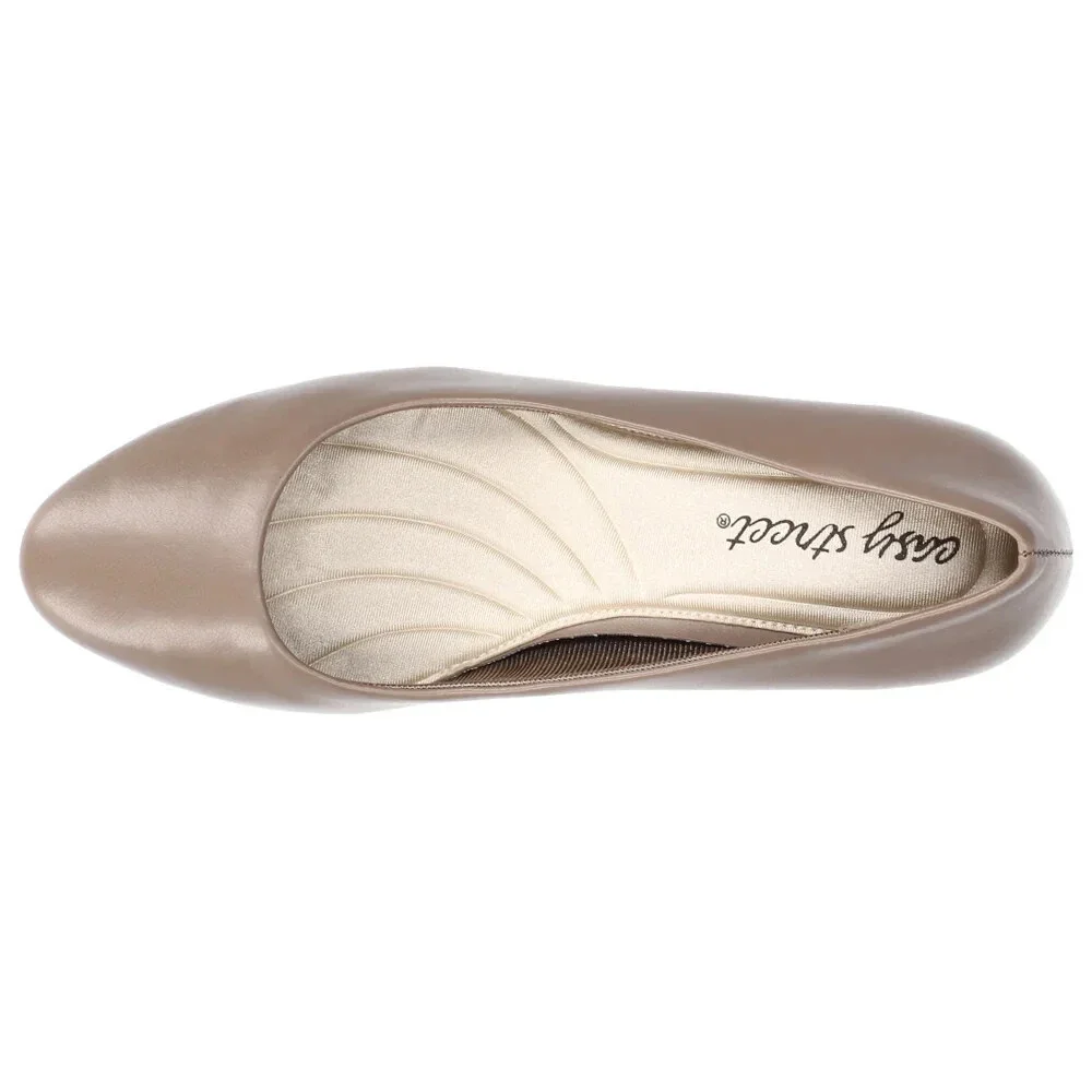 Easy Street Ballari Pumps Women's 6.5 Brown Slip On Round Toe Block Heel GAL680